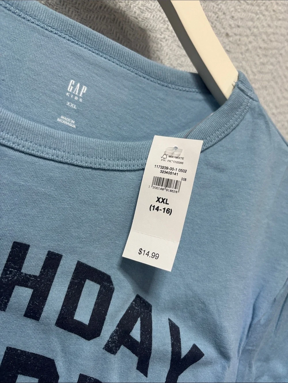Boys 14/16 birthday dude tee
